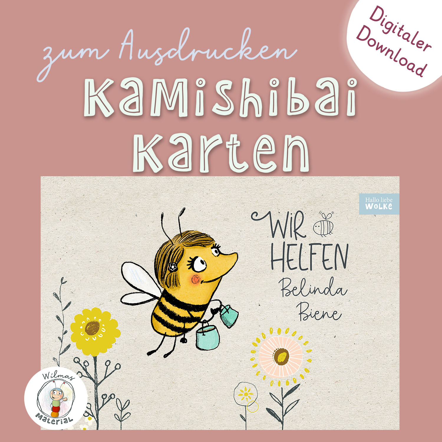 Kamishibai Karten zum Ausdrucken Belinda Biene PDF DIN A3 von Susanne Bohne