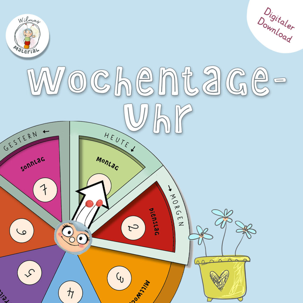  Tolle Jahresuhr Vorlage zum Ausdrucken + 1 Lapbook PDF Illustration 