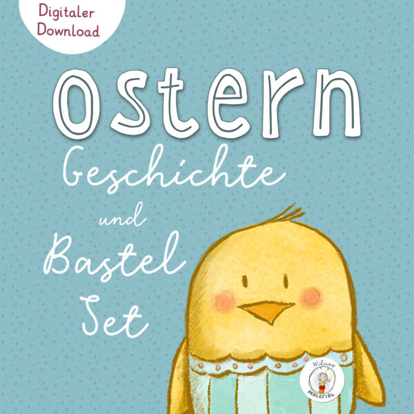 Ostern Geschichte Kinder Bastelset Basteln PDF Osterhase Geschen