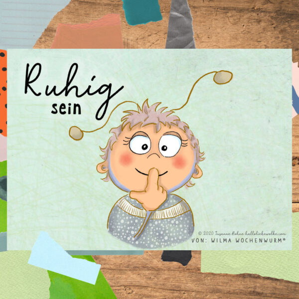 Signalkarten zum Ausdrucken PDF ruhe ruheraum für die Kita Kindergarten von Wilma Wochenwurm und Susanne Bohne