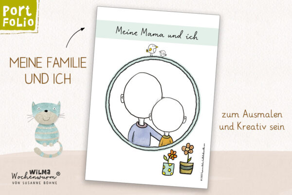Portfolio Vorlage Mama Kindergarten Kita vorlagen zum Ausdrucken Meine Familie und ich PDF von Wilma Wochenwurm Kopie