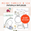 Portfolio Vorlagen Kindergarten Kita Familie Mama Papa Bruder Schwester Oma Opa Ausdrucken Download PDF Meine Familie und ich