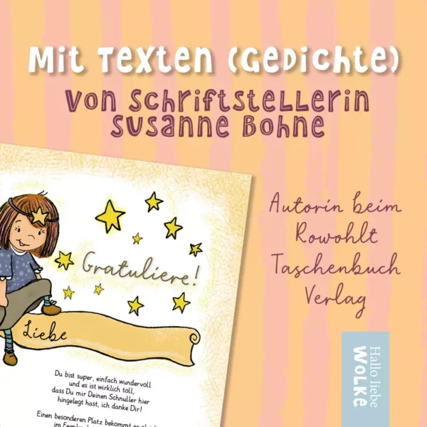 Brief von der Schnullerfee Vorlage Gedicht Urkunde zum Ausdrucken Text von Wilma Wochenwurm Susanne Bohne