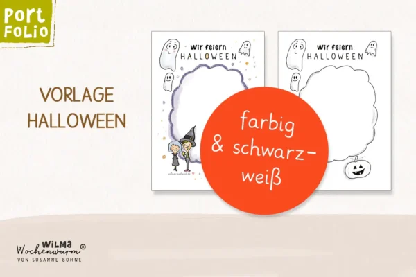 Portfolio Herbst Portfolio Kindergarten PDF Kita Halloween Portfolio-Vorlagen Download Wilmas Material