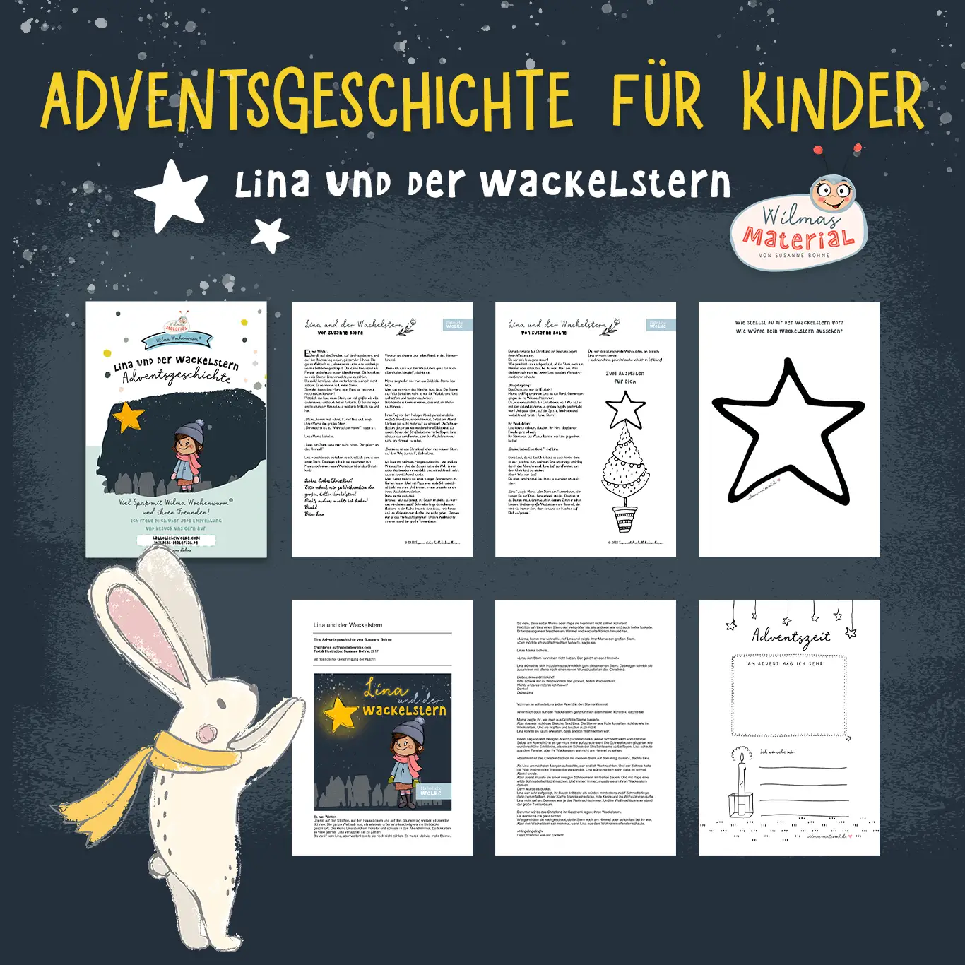 Adventsgeschichte Kindergarten Lina und der Wackelstern Eine Vorlesegeschichte zum Advent Kopie