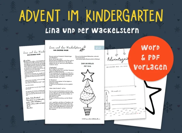 Adventsgeschichte Kindergarten Lina und der Wackelstern geschichten zum advent