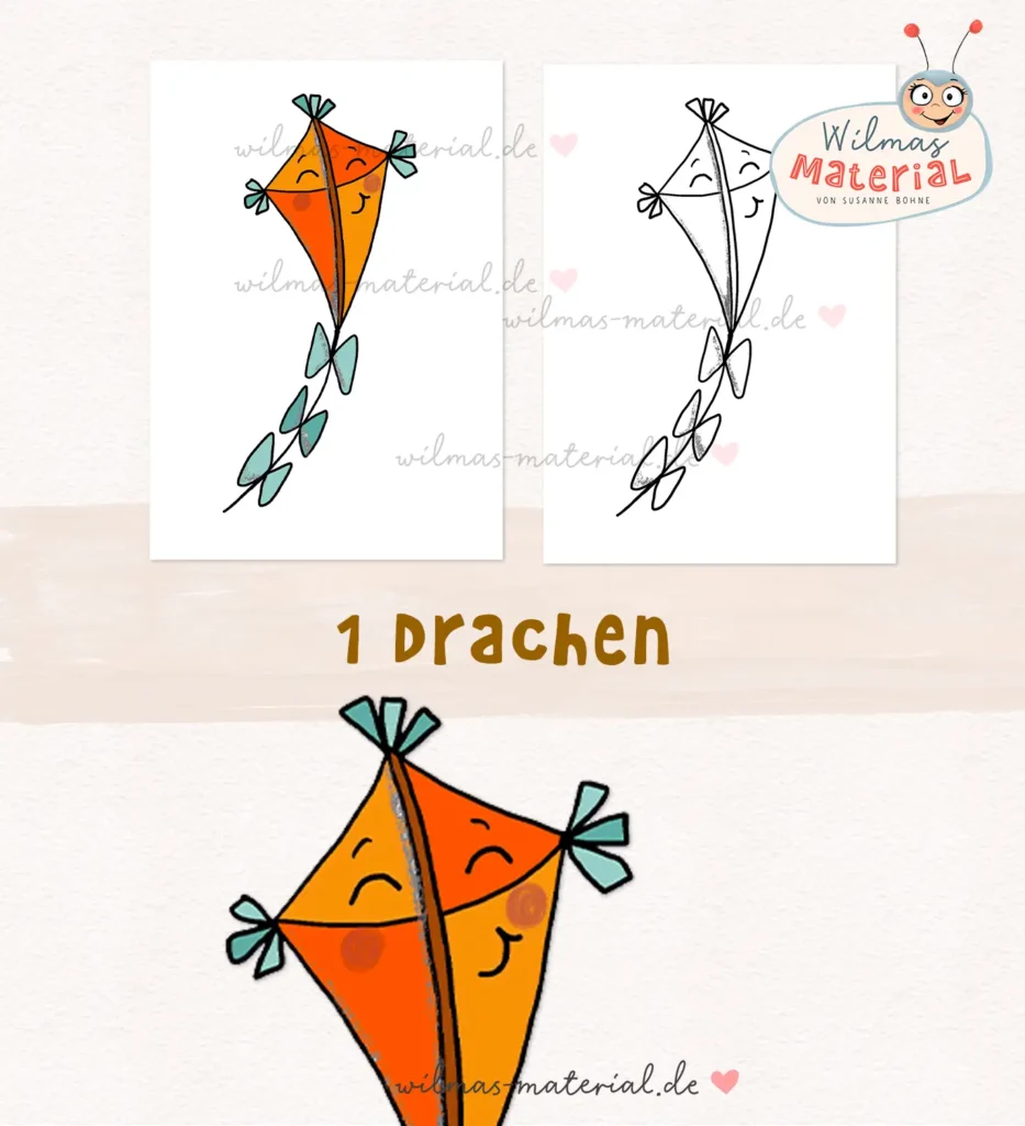 Drache Drachen Fensterbild Herbst basteln Kindergarten Kita Krippe