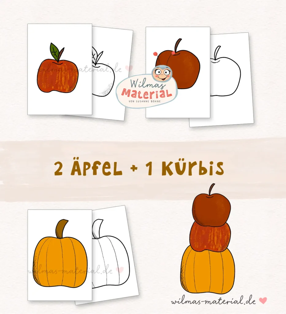 Fensterbilder Herbst Kindergarten Fensterbild Herbst Apfel Kita Ausmalbild Wilmas Material