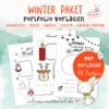 Winter Paket portfolio vorlagen weihnachten kindergarten advent silvester fasching karneval es schneit kita krippe wilma wochenwurm