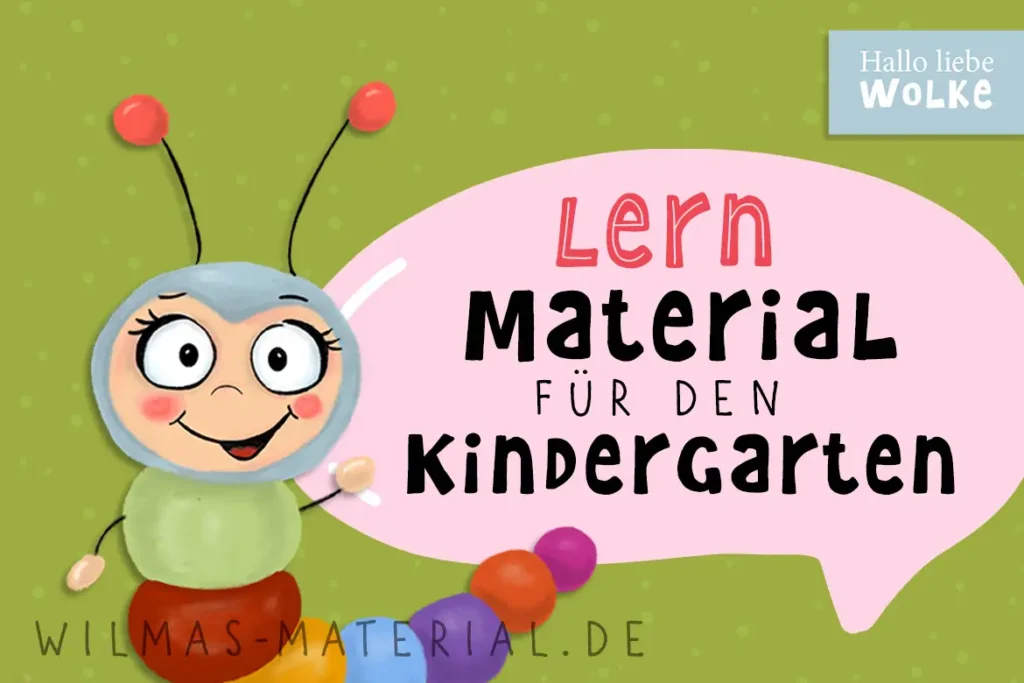 Wilmas Material Lernmaterial Kindergarten Kita Krippe Portfolio Vorlagen Geschichten Wilma Wochenwurm Kamishibai