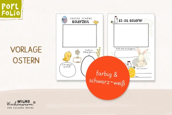 Portfolio Vorlage Ostern Kindergarten Kita Portfolio-Vorlagen Frühling Download Wilmas Material