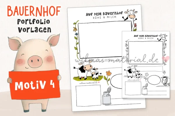 Projekt Bauernhof Kindergarten Portfolio Vorlagen Kita Lernbauernhof Wilmas Material Arbeitsblätter Vorschule