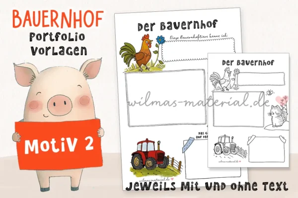 Projekt Bauernhof Kindergarten Portfolio Vorlagen Kita Lernbauernhof Wilmas Material Wilma Wochenwurm Bauernhofprojekt
