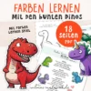 farben lernen zum ausdrucken von Wilmas Material bunte Dinosaurier Sticker Kopie