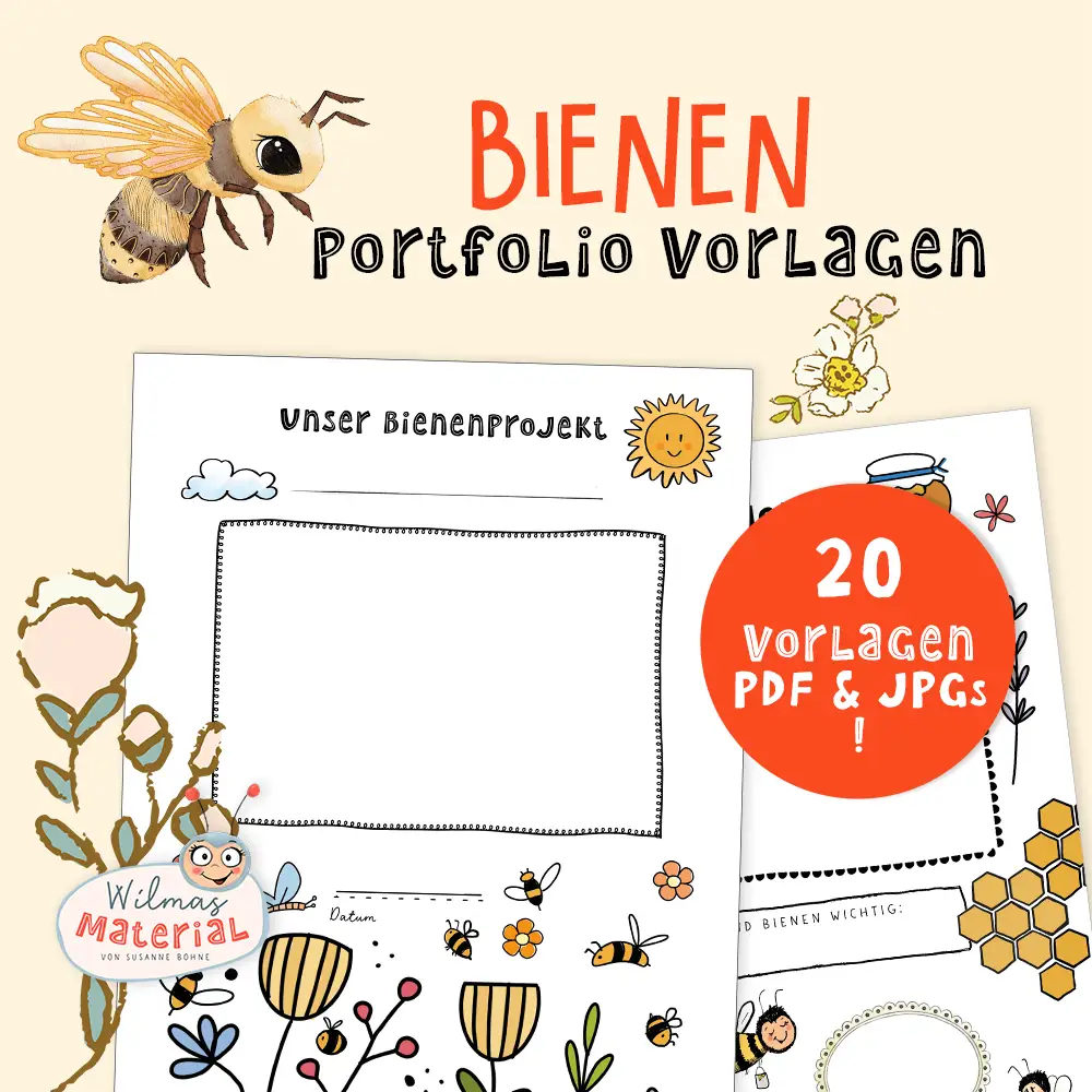 Bienen Projekt Kita Portfolio Vorlagen Wilmas Material