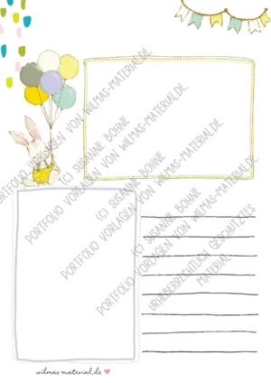 Portfolio Ordner Eingwöhnung erster Tag Kindergartenstart von Wilmas Material