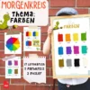 Morgenkreis Thema Farben Lernkarten Lernposter Farbkreis lernen Wilmas Material