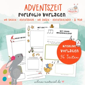 Advent Paket portfolio Adventszeit kindergarten kita krippe wilma wochenwurm