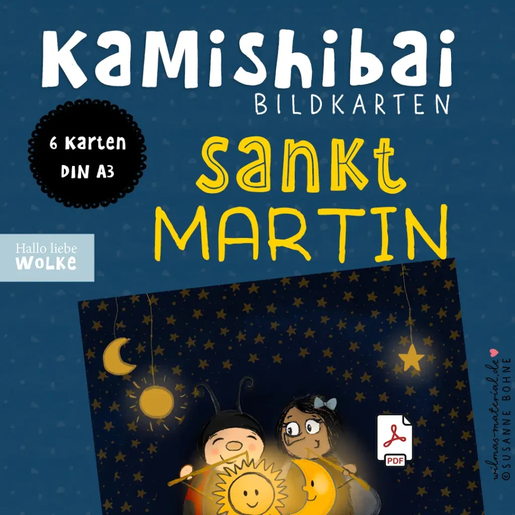 Kamsihibai St Martin Bildkarten Sankt Martin Geschichte Erzähltheater ausdrucken