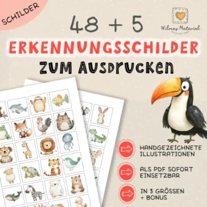 Erkennungsschilder Kindergarten zum Ausdrucken von Wilmas Material Hallo liebe Wolke