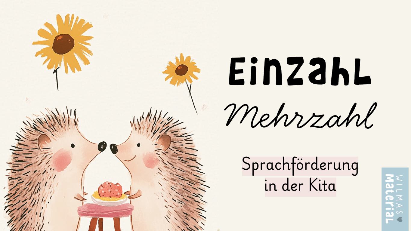 Einzahl Mehrzahl Übungen Sprachförderung mit Bildkarten in Kita und Kindergarten