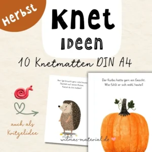 Figuren aus Knete gestalten mit den Knet Ideen im Herbst für Kindergarten und Kita