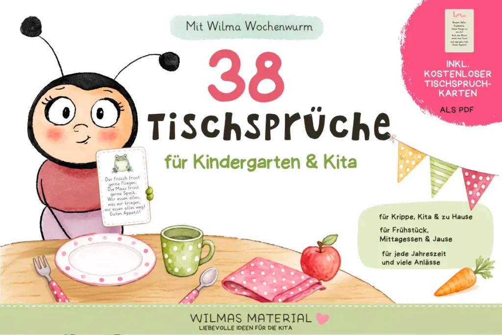 Tischsprüche Kindergarten Kita Jausensprüche von Wilmas Material