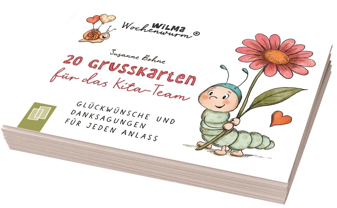 Wilma Wochenwurm 20 Grußkarten für das Kita-Team