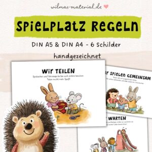 Spielplatz Regeln Kita und Kindergarten von Wilmas Material
