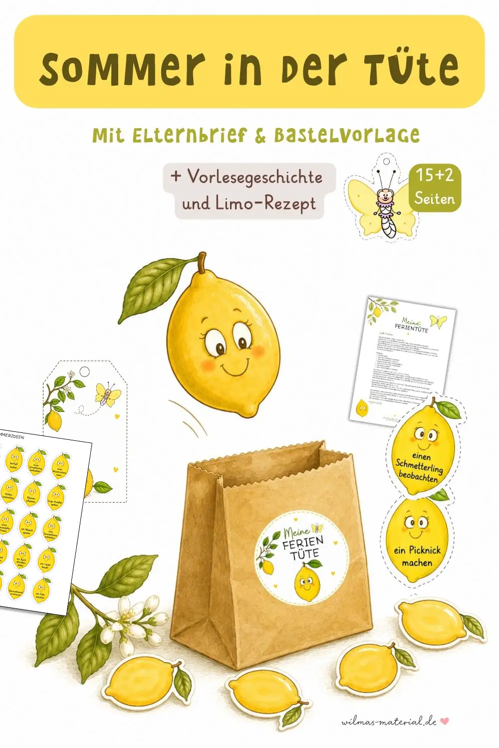 Sommer in der Tüte von Wilma Wochenwurm - Ferientüte mit Vorlesegeschichte